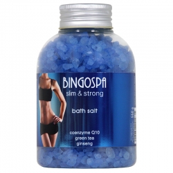 BINGOSPA Sól do kąpieli z koenzymem Q10, zieloną herbatą i żeń szeniem 550g